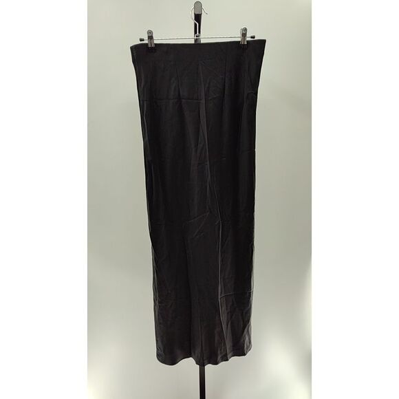 Quince Women 100% Washable Silk Maxi Skirt Black Basic M - Picture 2 of 2